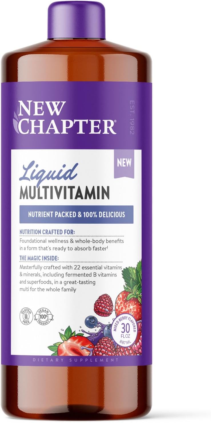 New Chapter Liquid Multivitamin & Mineral Supplement – Mixed Berry – 30 fl oz - görsel 1