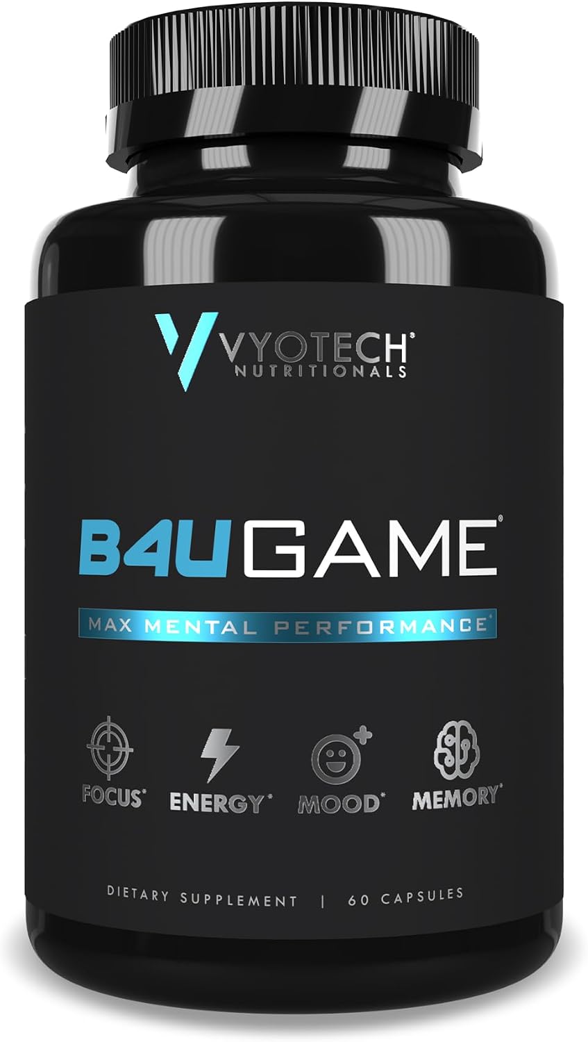 B4UGAME Brain Booster Supplement – Nootropic for Focus, Memory & Energy | 60 Capsules - görsel 1