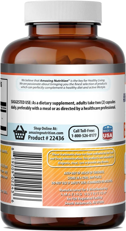 Amazing Formulae Berberine 1000mg Per Serving Capsules (360 Count)