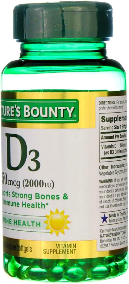Nature's Bounty Vitamin D 2000 IU Tablets, 150 Tablets