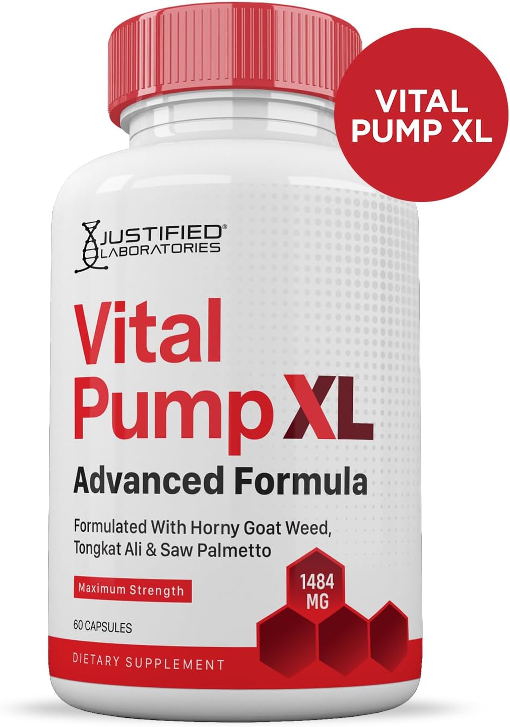 Vital Pump XL Pills 1484mg Advanced Formula Proprietary Blend for Men's Health 60 Capsules - görsel 3