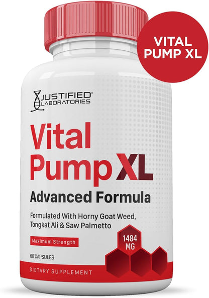 Vital Pump XL Pills 1484mg Advanced Formula Proprietary Blend for Men's Health 60 Capsules