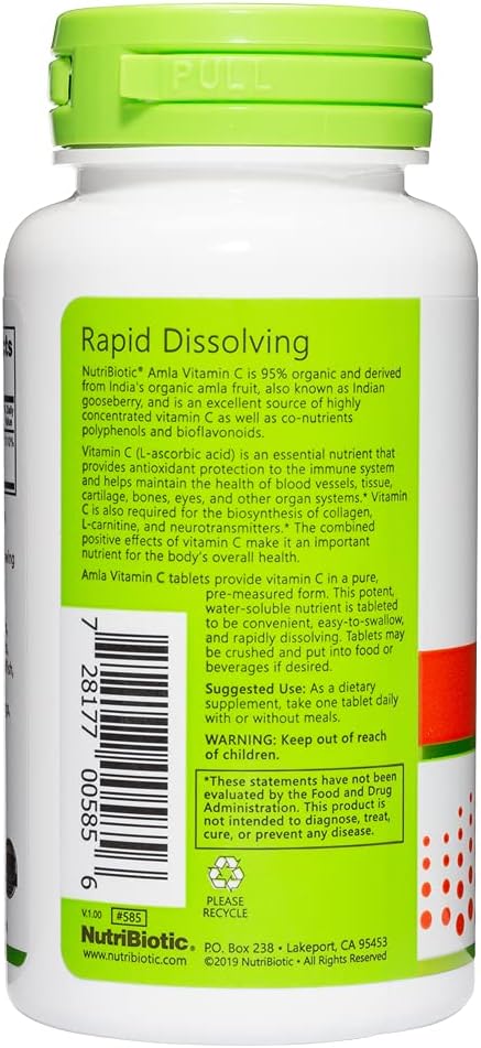 NutriBiotic Amla Vitamin C – Natural Non-GMO Vitamin C, 30 Tablets - görsel 2