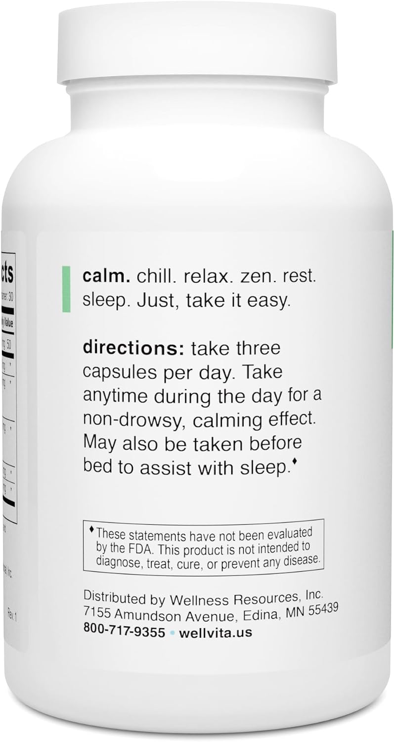 Well+vita Calm Supplement for Relaxation, Sleep and Daytime Calm - görsel 2