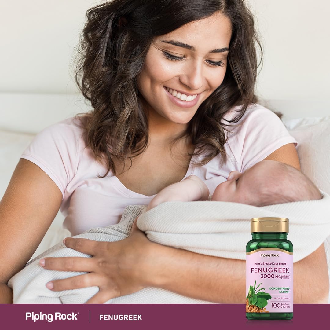 Piping Rock Fenugreek Capsules for Women – 100 Capsules, Seed Extract Concentrate - görsel 7