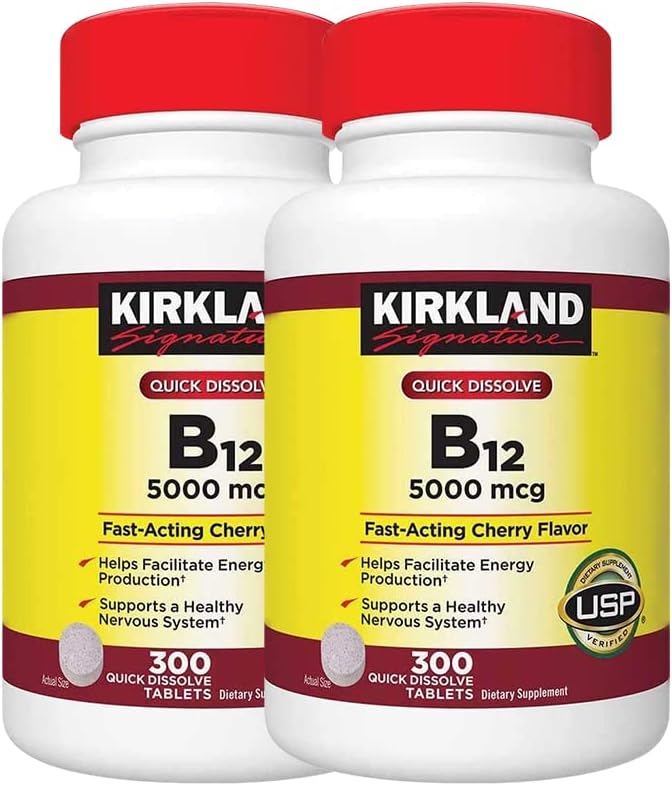Kirkland Signature B-12 5000 mcg, 300 Tablets (2 Pack) - görsel 1