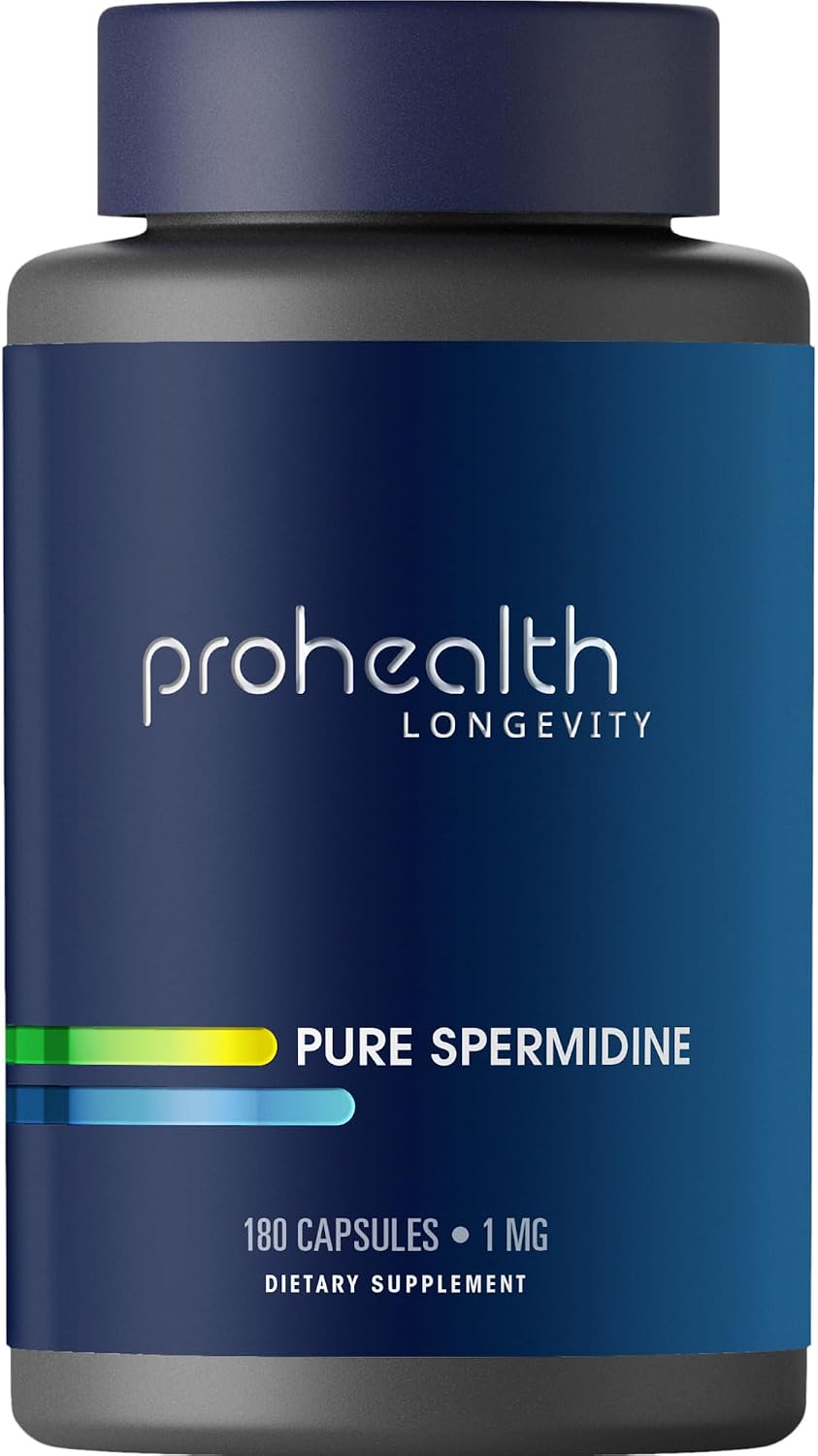 ProHealth Pure Spermidine 1 mg - 180 Capsules - Plant-Based Cellular Renewal Supplement - görsel 1