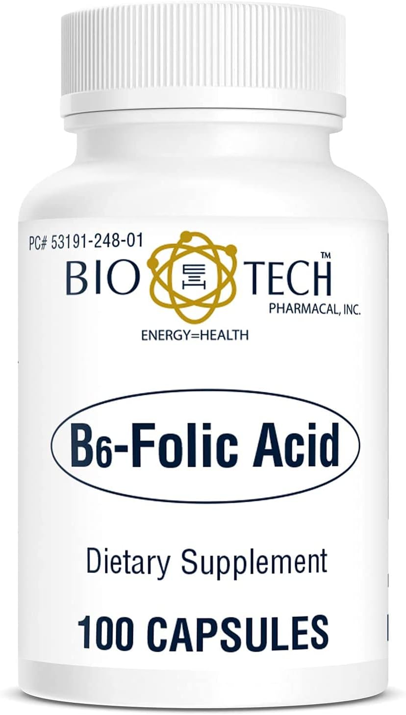 Bio-Tech Pharmacal B6-Folic Acid, 100 Capsules - görsel 2
