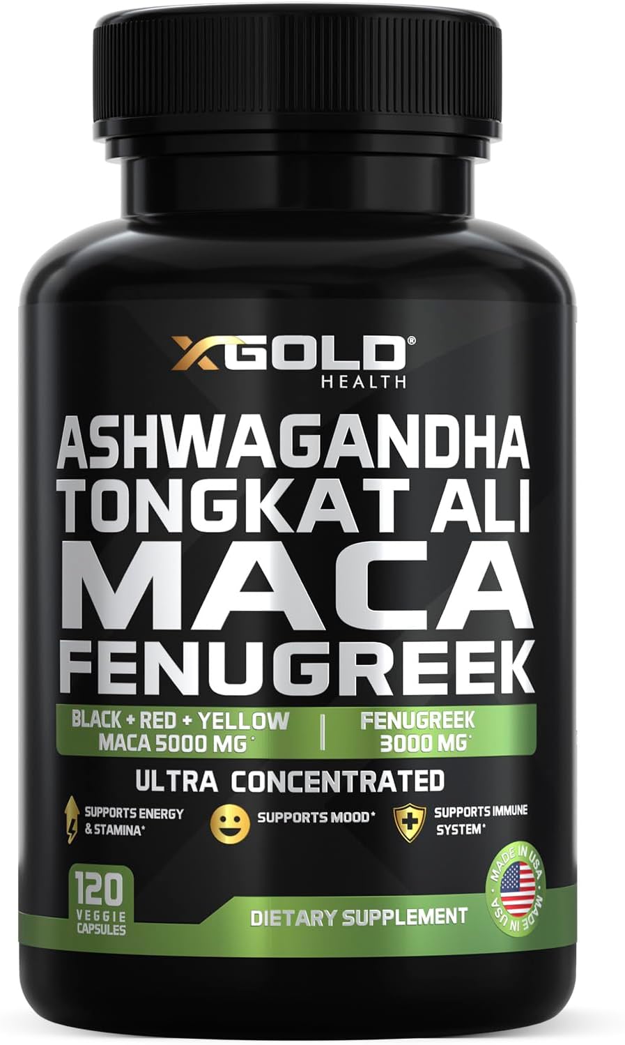 Ashwagandha 30:1 + Tongkat Ali 50:1 + Maca – Energy and Vitality: The combination may help boost energy levels and – Image 1