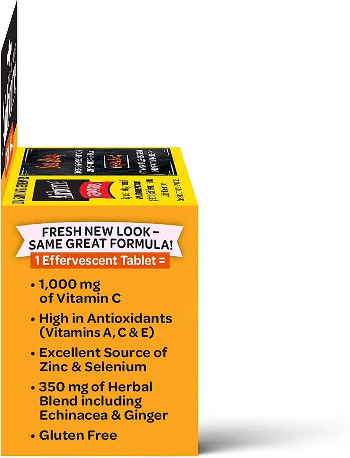 Airborne 1000mg Vitamin C with Zinc Effervescent Tablets - Immune Support with Antioxidants Vitamins A, C & E - 30 Fizzy Drink Tablets, Zesty Orange Flavour (Pack of 3) - görsel 1