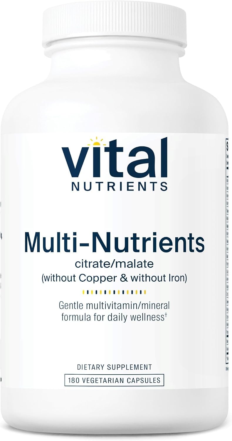 Vital Nutrients Multi-Nutrients 3 - Citrate & Malate Multivitamin - 180 Capsules - görsel 1