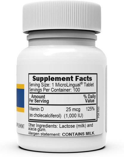 Superior Source Vitamin D3 1000 IU – Provides Immune System, Brain & Nervous System Support – Helps Calcium Absorption for Teeth & Bone Health – Bariatric Friendly – 100 Sublingual Tablets