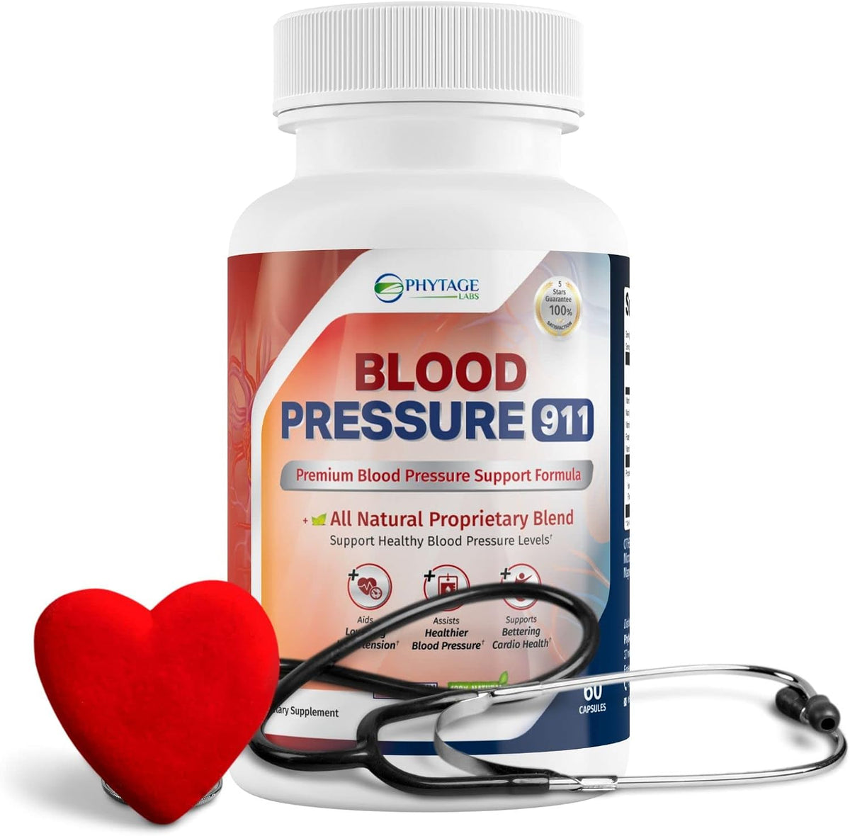 Phytage Labs Blood Pressure 911 – Advanced Blood Pressure Support Food Supplement – 60 Capsules - görsel 8