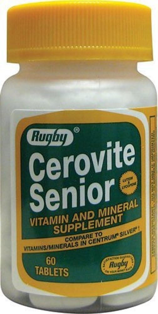 Rugby Cerovite Senior Multivitamin & Mineral Supplement, 60 Tablets (3 Pack) - görsel 1