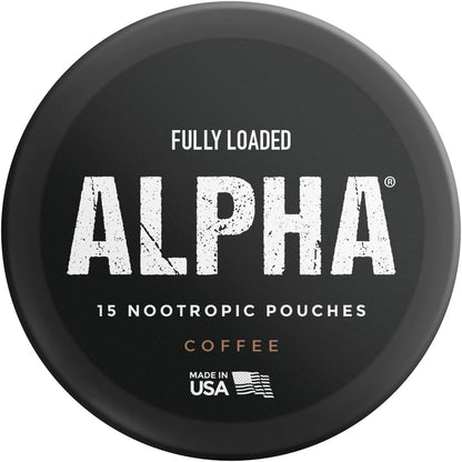 Fully Loaded Alpha Nootropic Pouches (Coffee Flavour) – 5 Tins, 75 Pouches