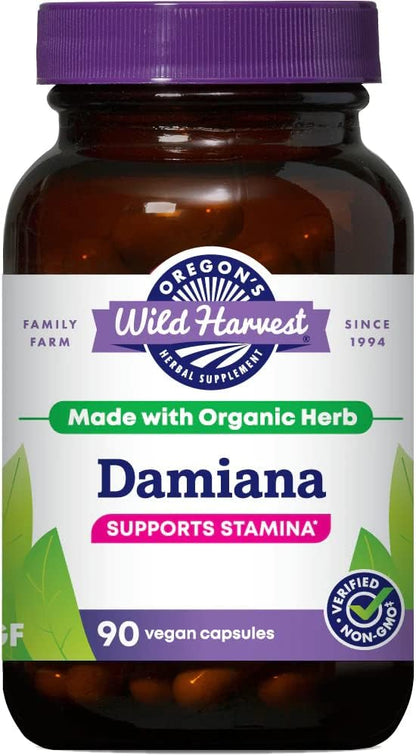 Oregon's Wild Harvest Damiana Organic Herbal Supplement, 90 Capsules