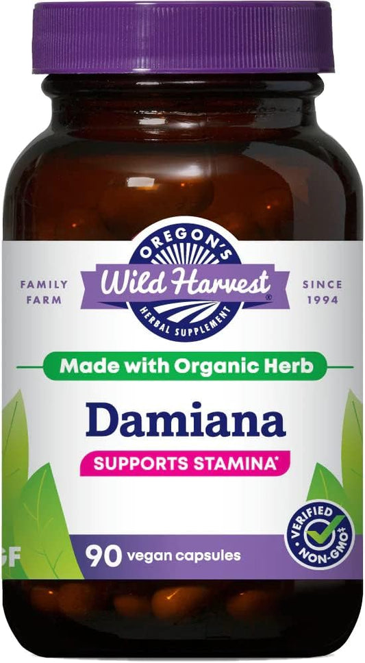 Oregon's Wild Harvest Damiana Organic Herbal Supplement, 90 Capsules