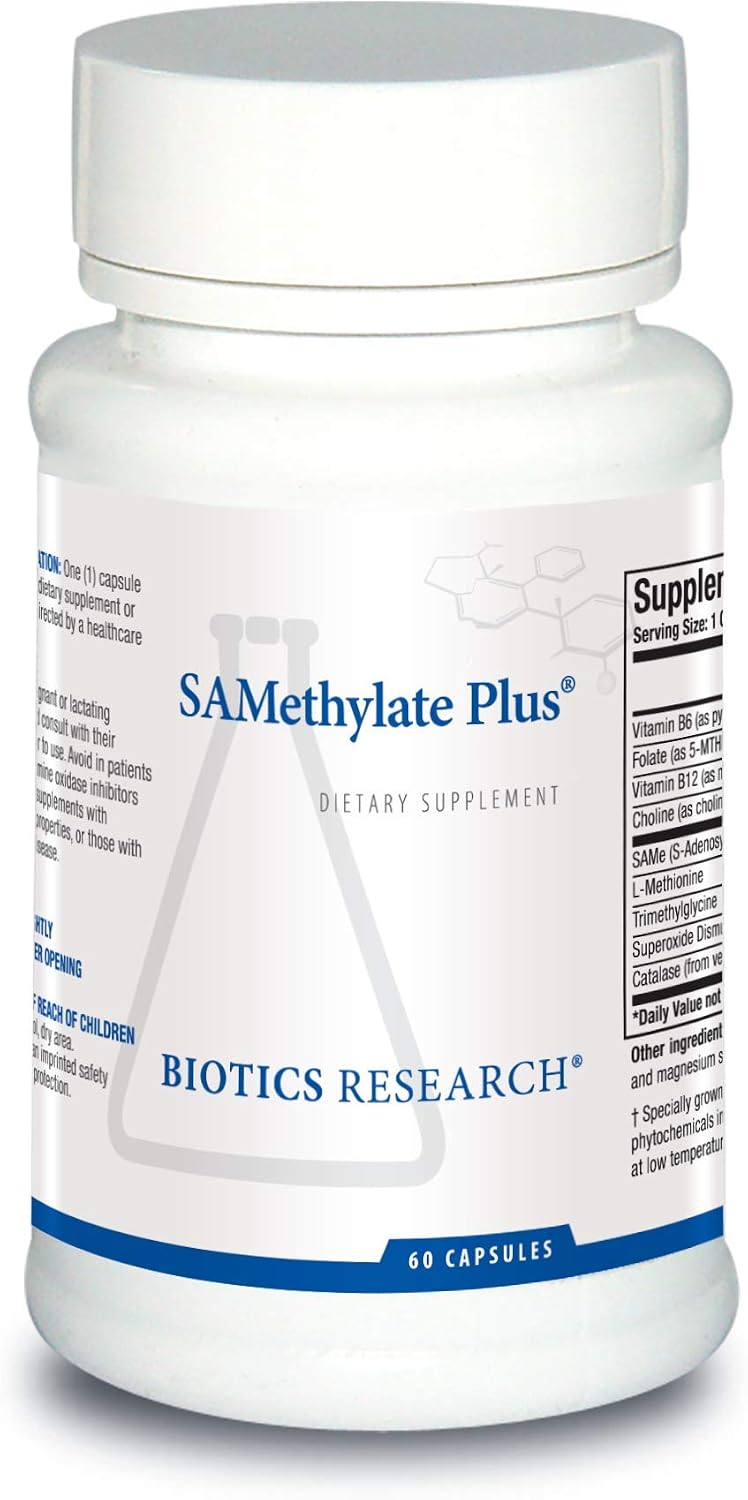 Biotics Research SAMethylate Plus – Mood and Sleep Support, Brain Health, Antioxidant, 60 Capsules - görsel 1