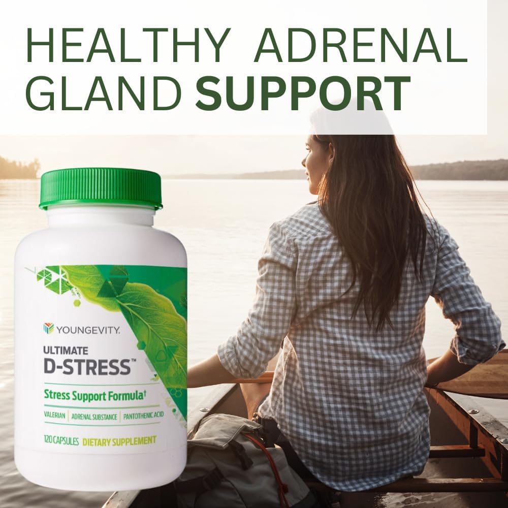 Youngevity Ultimate D-Stress – Stress Support Supplement with Magnesium, B Vitamins & Valerian Root, 120 Capsules - görsel 5