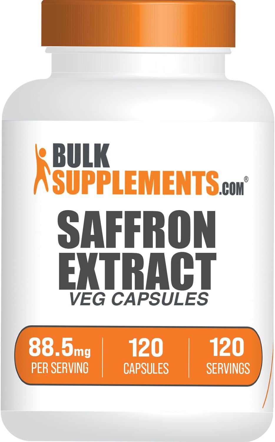 BulkSupplements Saffron Extract Capsules - 88.5mg, 120 Veg Capsules - görsel 1