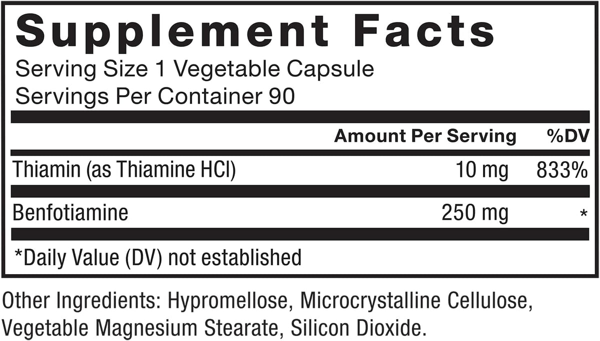 Force Factor Benfotiamine Plus Thiamine Food Supplement, Fat Soluble Vitamin B1, Non-GMO, Vegan, 90 Capsules - görsel 6