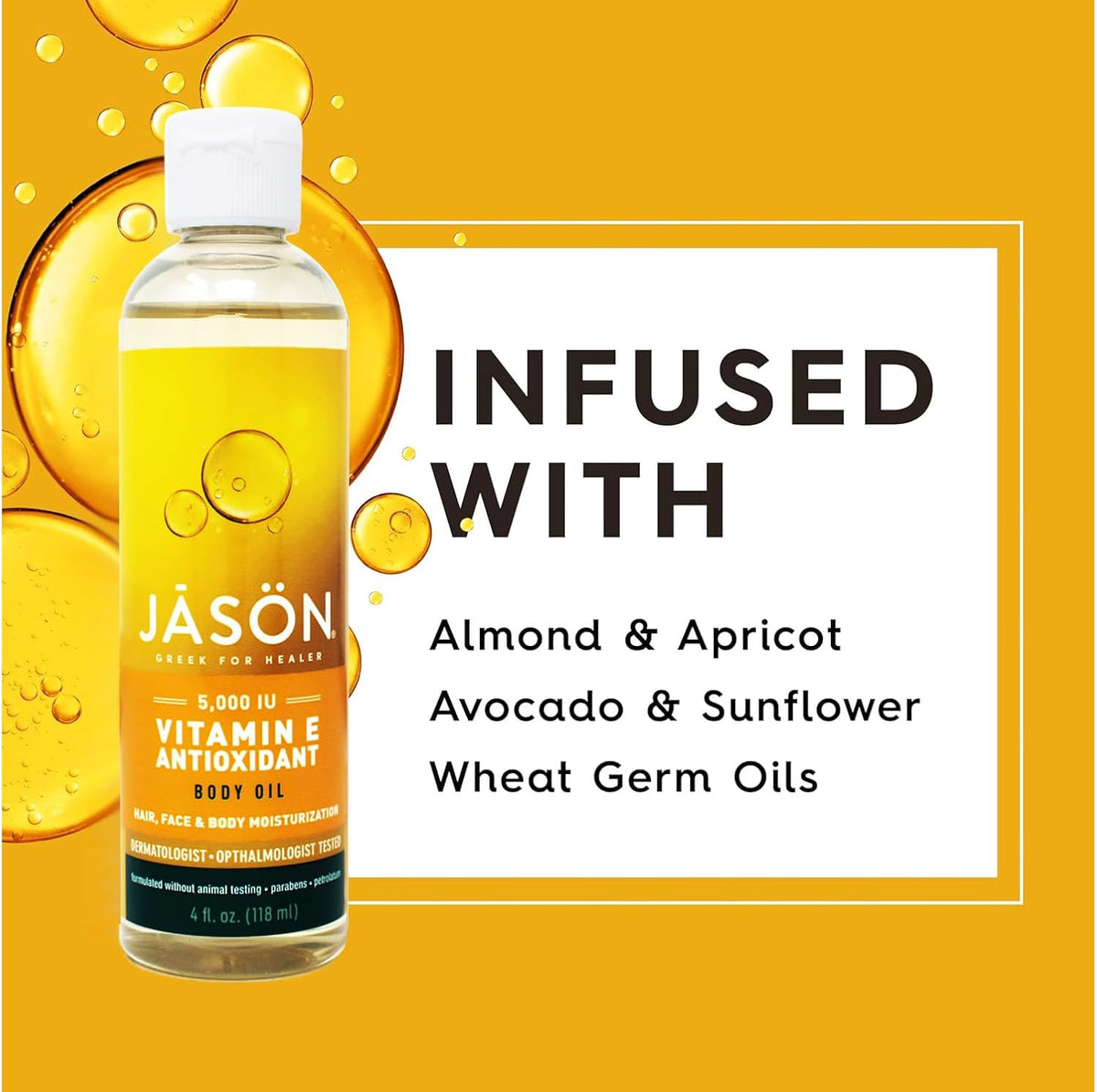 Jason Natural Cosmetics Pure Beauty Oil, 5,000 IU Vitamin E - 118 ml - görsel 6