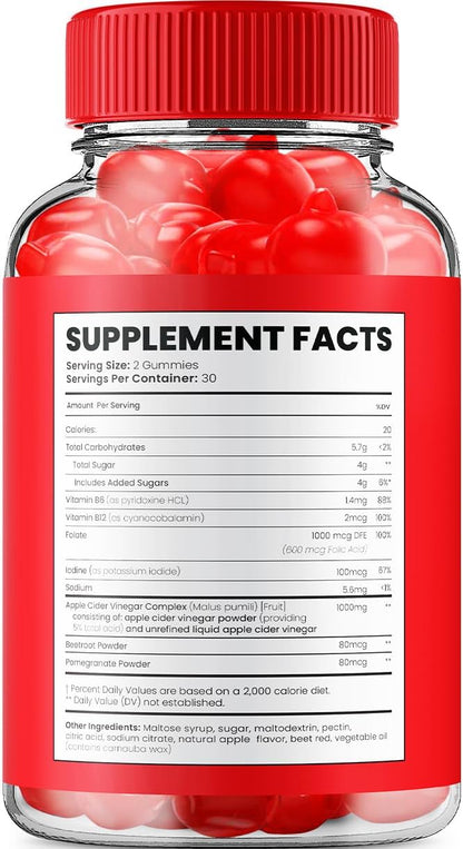 Hero ACV Gummies with Vitamin B12 (2-Pack, 120 Gummies)