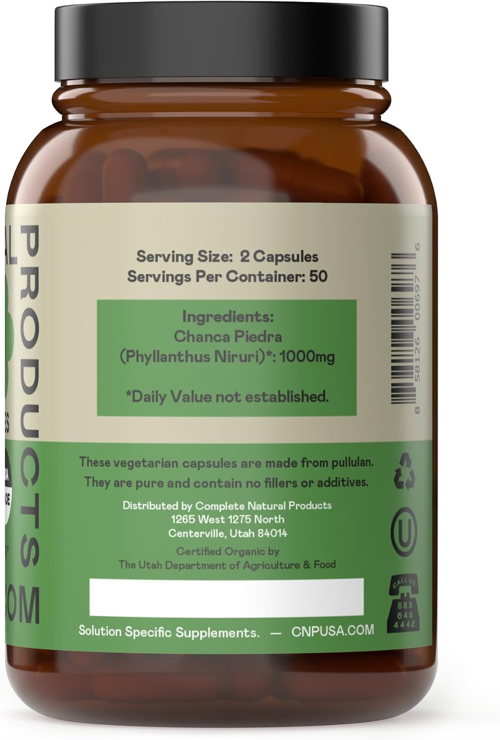Chanca Piedra Organic Capsules 500mg – Stonebreaker Food Supplement - görsel 3
