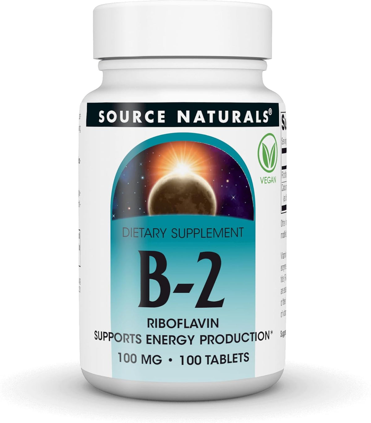 Source Naturals Vitamin B-2 Riboflavin 100 mg – 100 Tablets - görsel 1