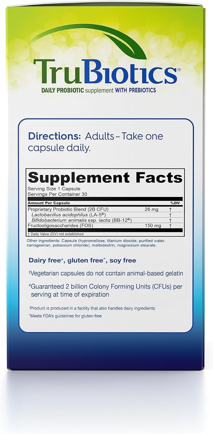 TruBiotics Daily Probiotic, 60 Capsules – Digestive & Immune Health Support - görsel 5
