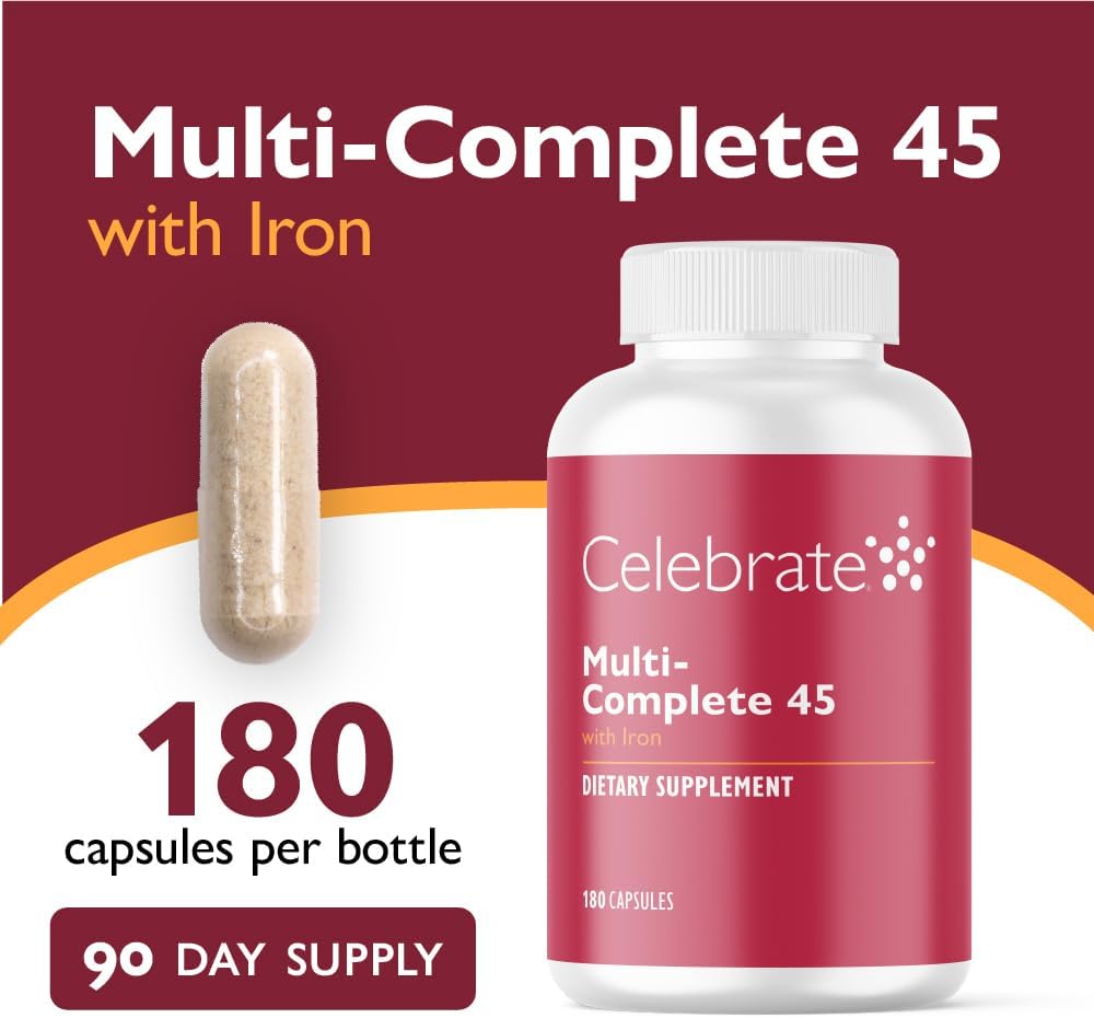 Celebrate Vitamins Bariatric Multivitamin with Iron 45 mg - Post Surgery Support - 180 Vegetarian Capsules - görsel 2