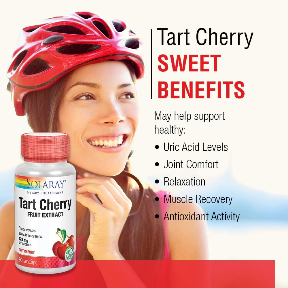 Solaray Tart Cherry Fruit Extract 850 mg - 90 VegCaps - görsel 5
