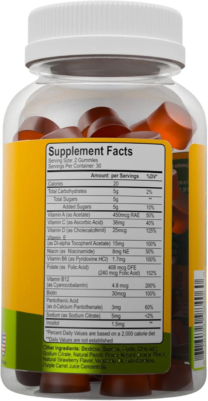 ALFA VITAMINS Multivitamin Gummies for Adults – Natural Orange Flavour (60 Gummies)