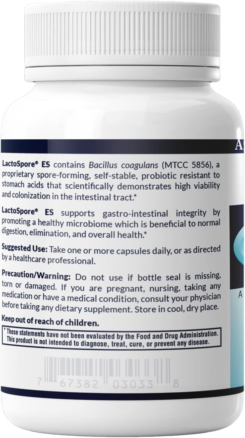AFI LactoSpore® ES Spore Probiotic | 5 Billion CFU | Digestive, Immune & Vaginal Health Support | 60 Capsules - görsel 2