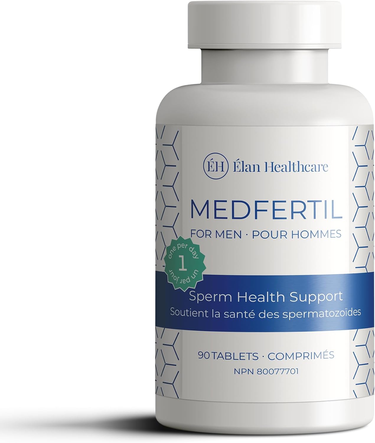 Medfertil for Men Food Supplement with L-Carnitine, Vitamins C, E, B12, Folate, Zinc, Selenium, and Coenzyme Q10 – 90 Tablets - görsel 1
