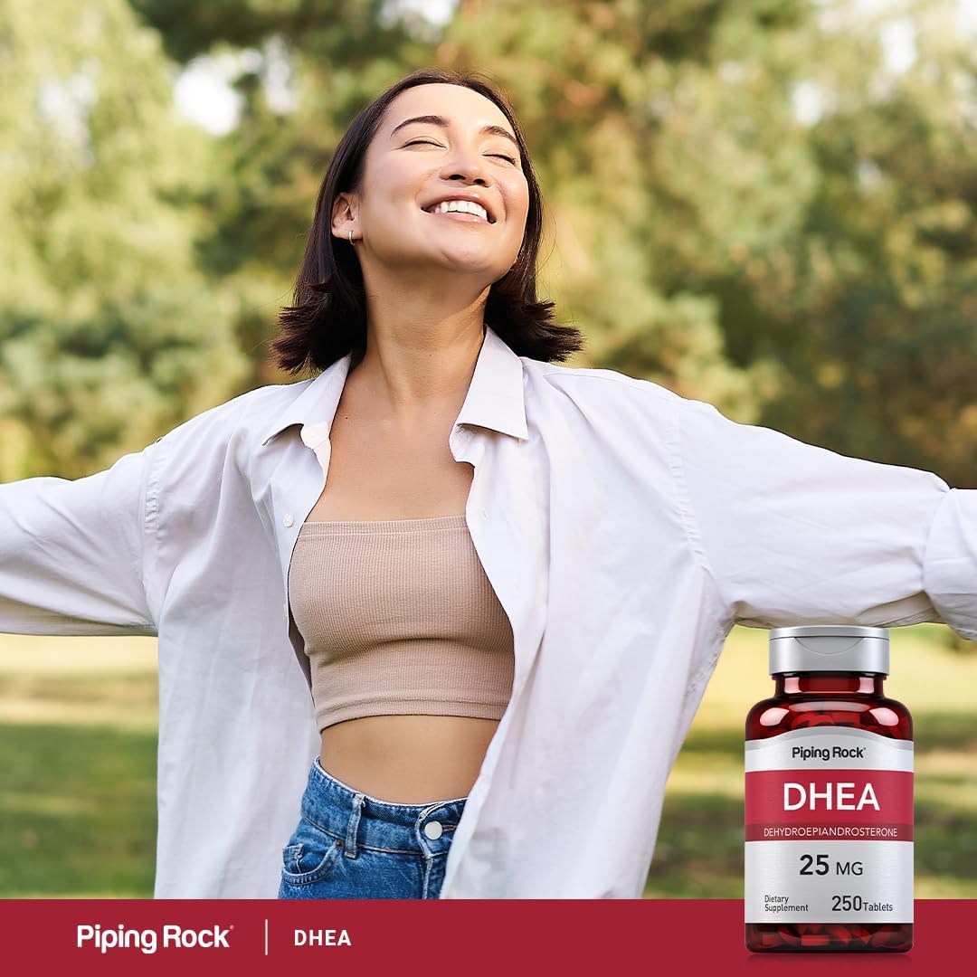 Piping Rock DHEA 25 mg | 250 Tablets for Men and Women - görsel 6