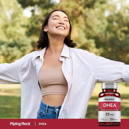 Piping Rock DHEA 25 mg | 250 Tablets for Men and Women