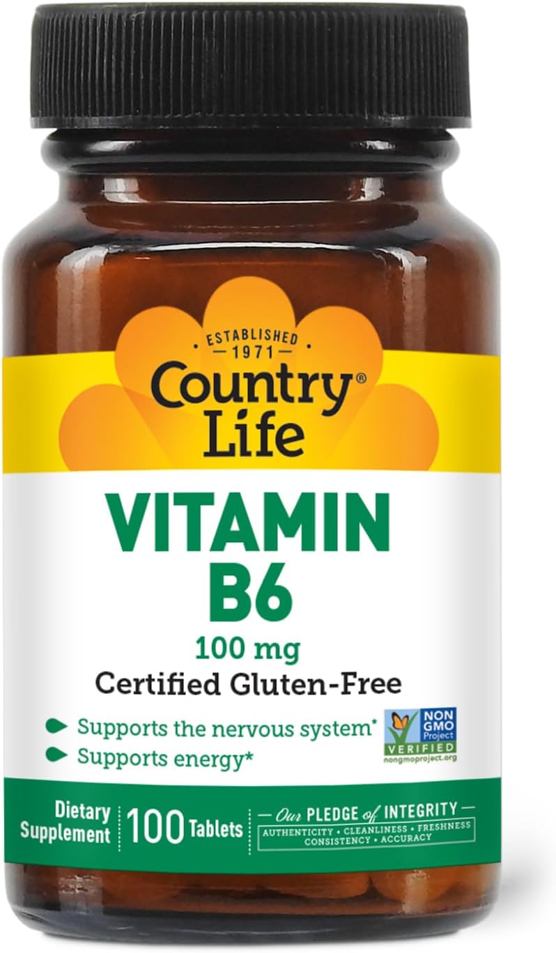 Country Life Vitamin B-6 - High Potency - 200 mg - 90 Vegan Capsules - görsel 7