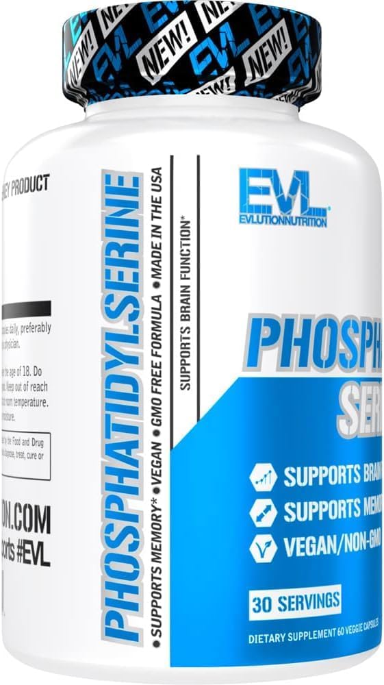 Phosphatidylserine Nootropic Brain Support Supplement – Evlution Nutrition Phosphatidylserine 300mg per Serving for Memory and Focus – Vegan and Non-GMO (30 Servings) - görsel 4