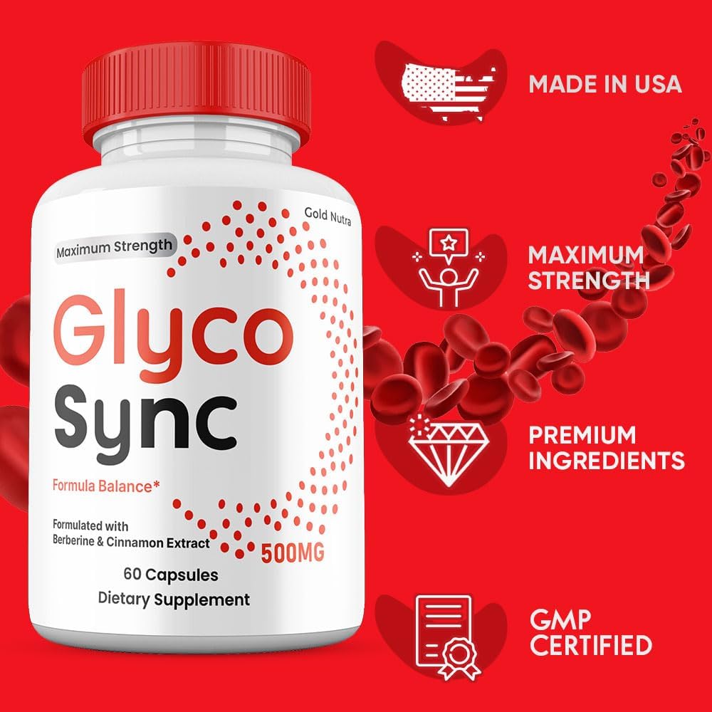Glyco Sync Capsules, Premium All Natural Ingredients, Maximum Strength Pills GlycoSync Supplement (2 Pack) - görsel 3