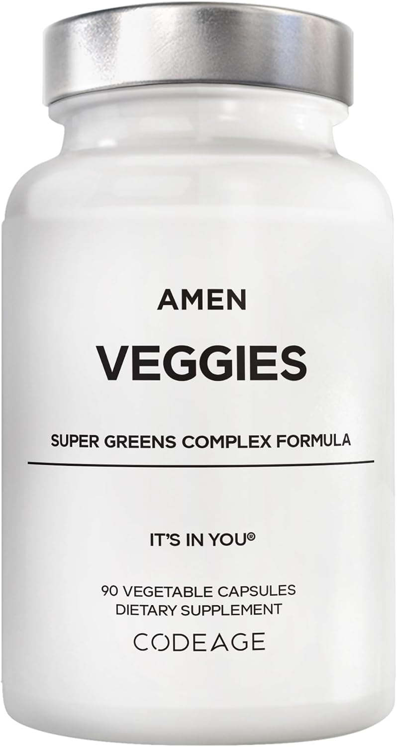 Amen Veggies, Daily Vegetable Supplement, Raw Greens, 90 Capsules - görsel 1