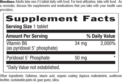 Country Life P-5-P Vitamin B6 – Bioavailable Pyridoxal-5-Phosphate – 100 Capsules