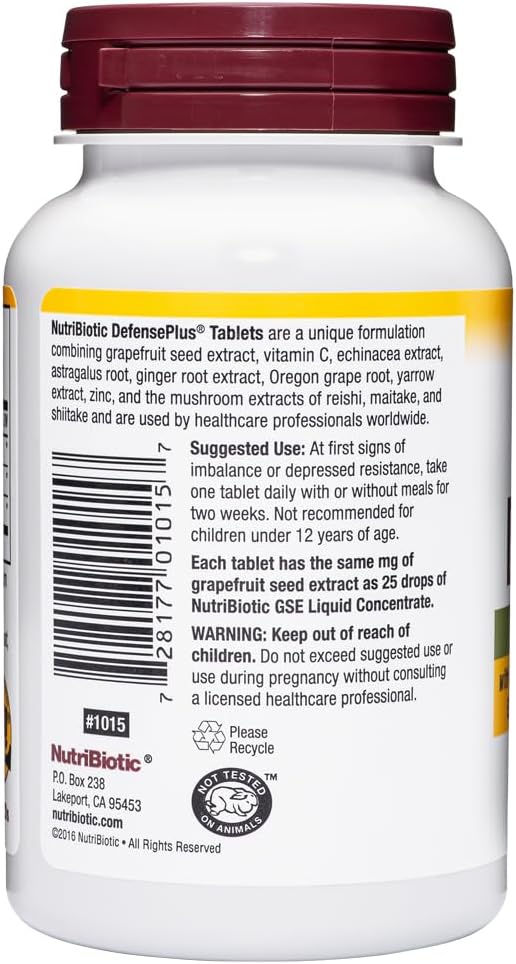 NutriBiotic DefensePlus – 11-in-1 Immune Support Supplement (90 Tablets) - görsel 2