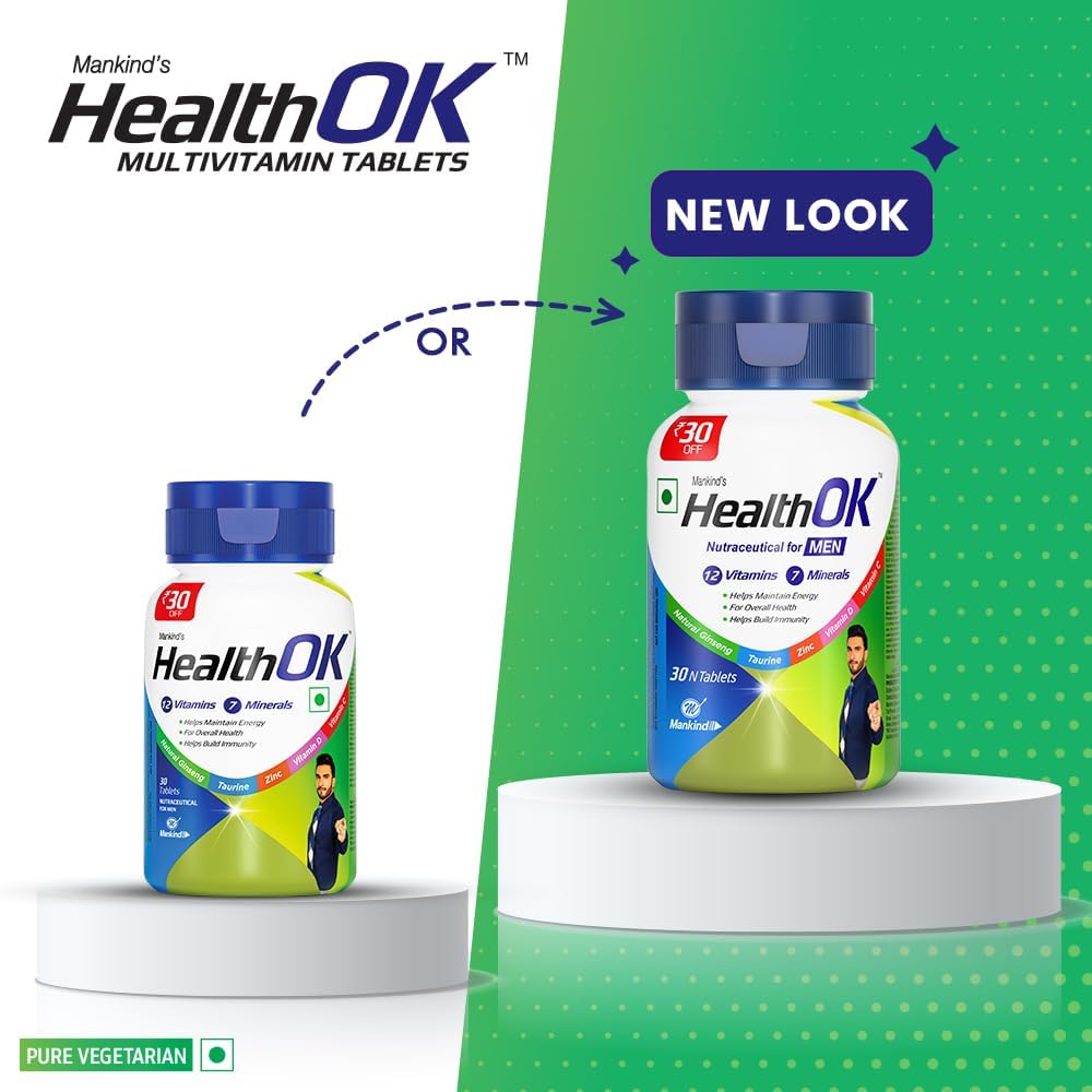 Mankind Health Ok Multivitamin, Multimineral and Amino Acids Supplement - görsel 3