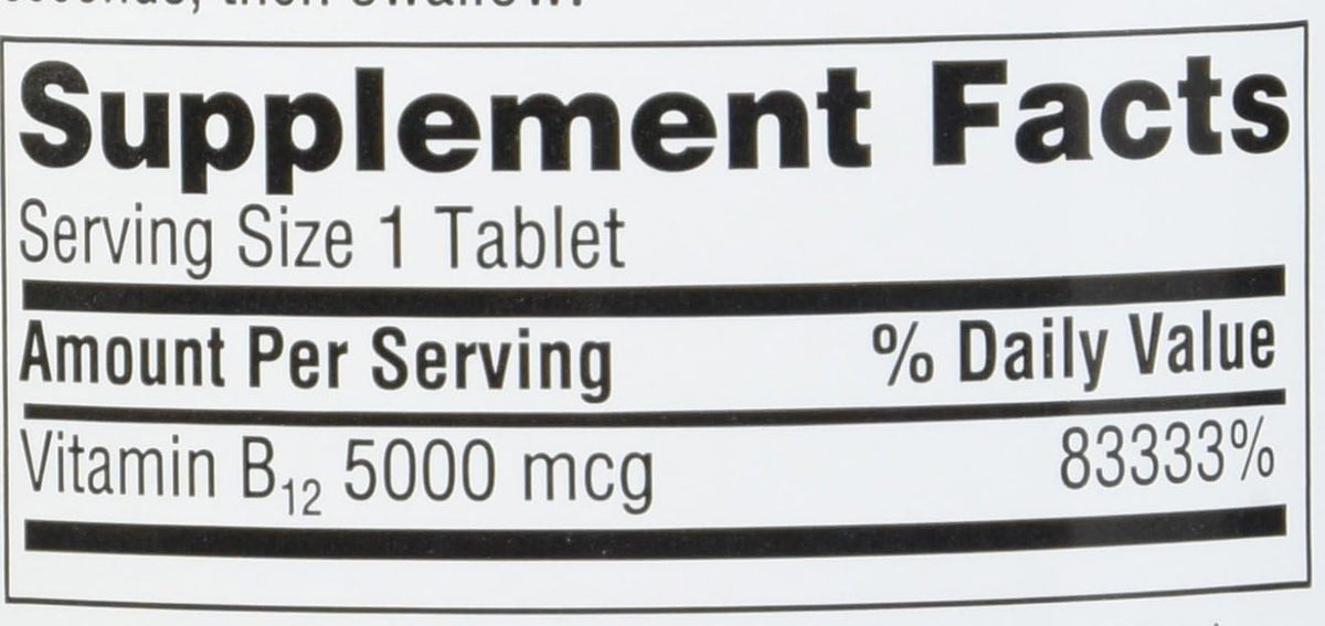 Member's Mark Vitamin B12 5000mcg Quick-Dissolve Sublingual Tablets – 300 Count - görsel 2
