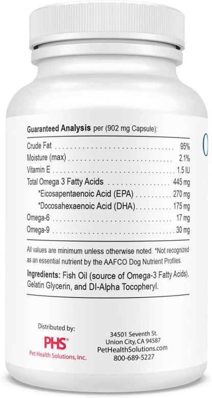 Omega-Caps HP Snip Tips for Cats & Smaller Dogs - Omega-3 Fish Oil Supplement with EPA, DHA, Vitamins, Minerals, and Antioxidants - Supports Immune, Joint, Heart, and Brain Health - 60 Softgels