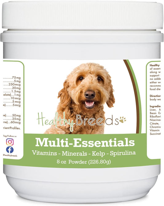 Healthy Breeds Goldendoodle, Brown, Multi-Essentials Powder for Dogs – an Ideal Supplement of Vitamins, Minerals & Antioxidants for Your Dog – 227g