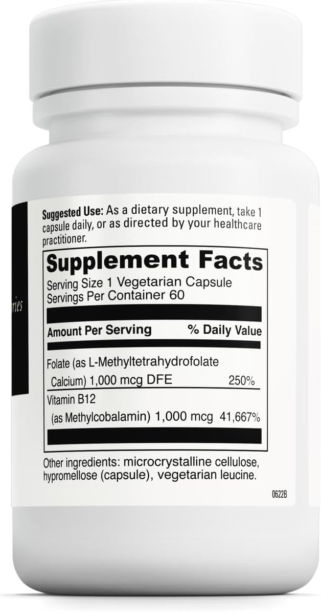 DAVINCI Labs - 5-MTHF/B12 MC 2000 - 60 Capsules - görsel 2