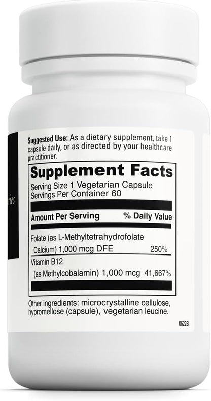 DAVINCI Labs - 5-MTHF/B12 MC 2000 - 60 Capsules