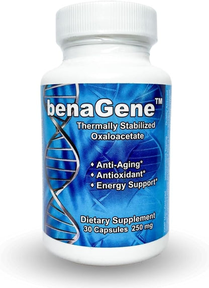 benaGene Oxaloacetate Supplement – Supports Cellular Energy & Metabolism – Non-GMO & Vegan – 60 Capsules